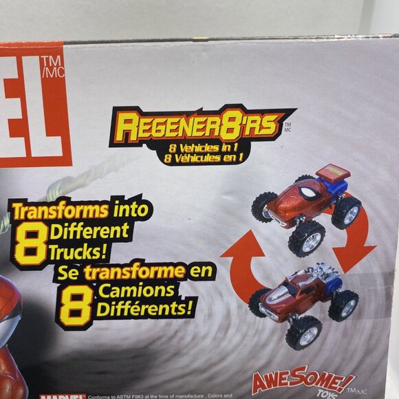 The Amazing Spider-Man Regener8’rs 8 Vehicles In 1 Toy Vehicle Car Marvel - Picture 13 of 16